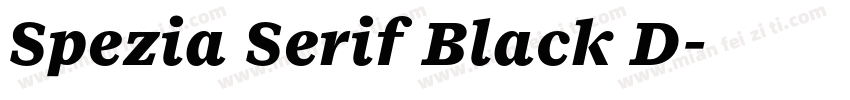 Spezia Serif Black D字体转换